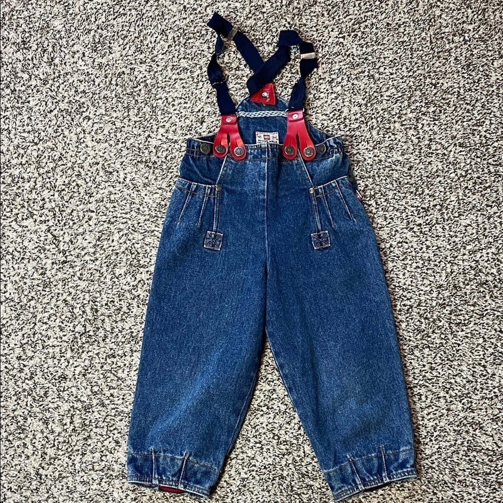 Vintage LEGO Kids Denim Overalls – Adjustable Straps, Size 5